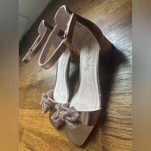 Cynthia Rowley Rose Gold Kids Dress Shoes-Rose Gold